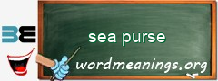 WordMeaning blackboard for sea purse